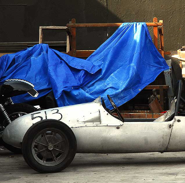 Racecar in a hidden courtyard, Sunset Junction (Silverlake)