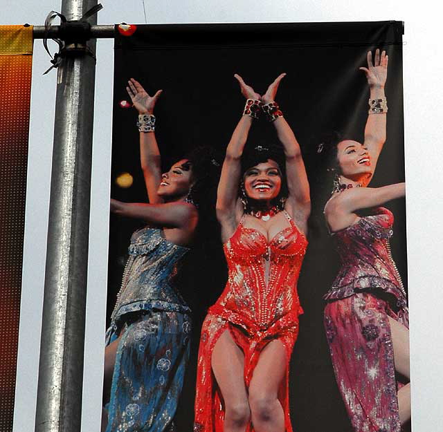 Dreamgirls banner, northeast corner of La Brea and Fountain