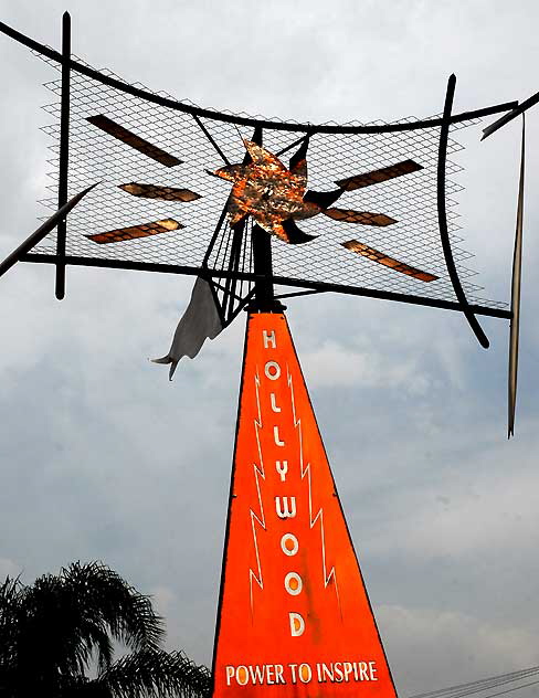 Windmill sculpture on the northeast corner of La Brea and Fountain - "Hollywood: The Power to Inspire"