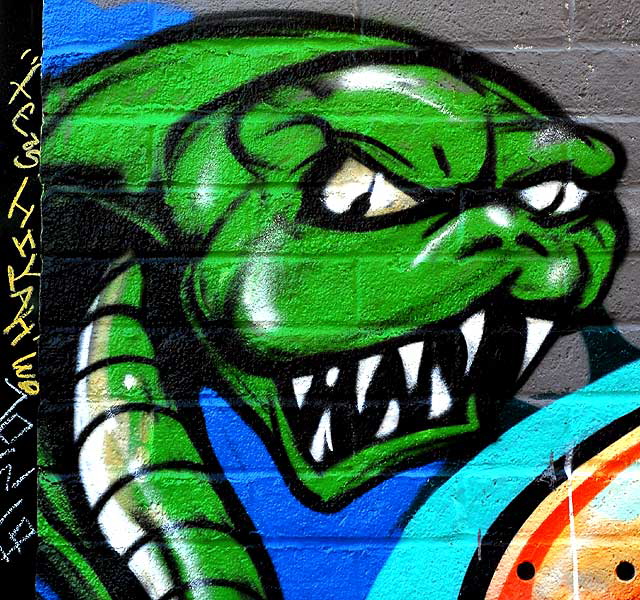 Snake Graffiti, alley in East Hollywood