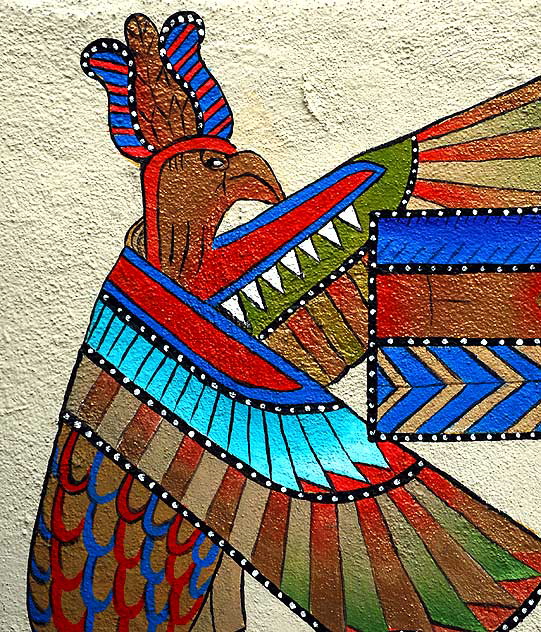 Mural work at Amoon Ra, Egyptian restaurant at La Cienega and Santa Monica Boulevard in West Hollywood