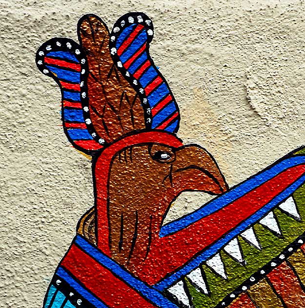 Mural work at Amoon Ra, Egyptian restaurant at La Cienega and Santa Monica Boulevard in West Hollywood