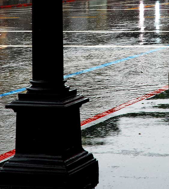 Hollywood Boulevard and Cahuenga in the rain, Friday, February 5, 2010