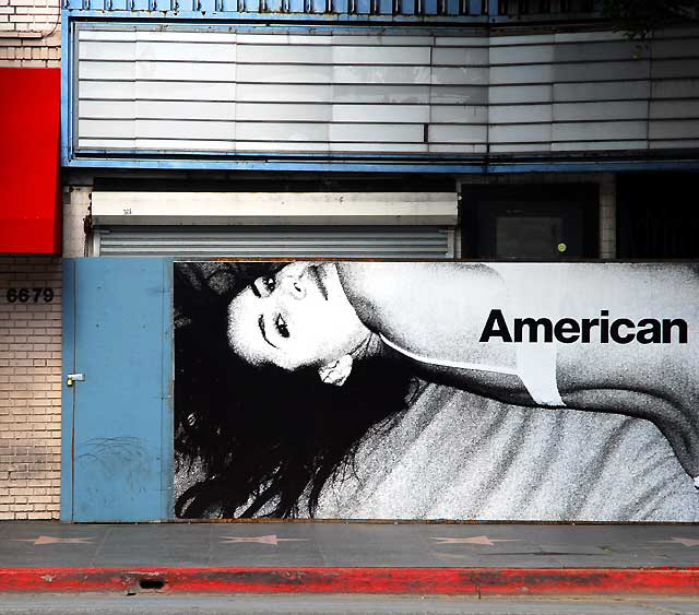 American Apparel graphic at the Vogue Theater on Hollywood Boulevard