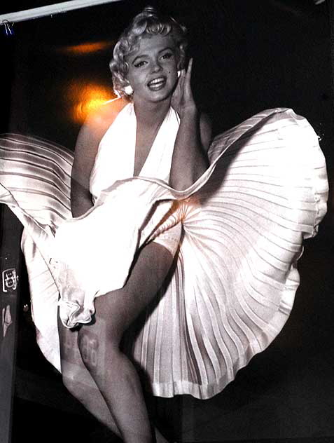 Marilyn Monroe photo-poster in the window of Edmunds Books and Memorabilia, Hollywood Boulevard 