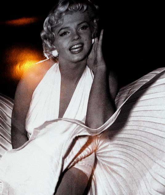 Marilyn Monroe photo-poster in the window of Edmunds Books and Memorabilia, Hollywood Boulevard 