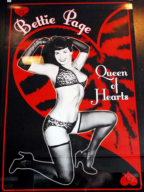 Bettie Page poster in the window of Edmunds Books and Memorabilia, Hollywood Boulevard 