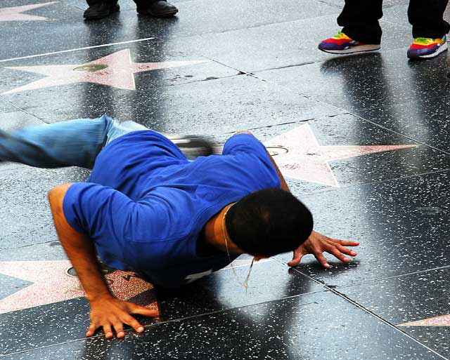 Break dancer, Hollywood Boulevard, Friday, February 12, 2010