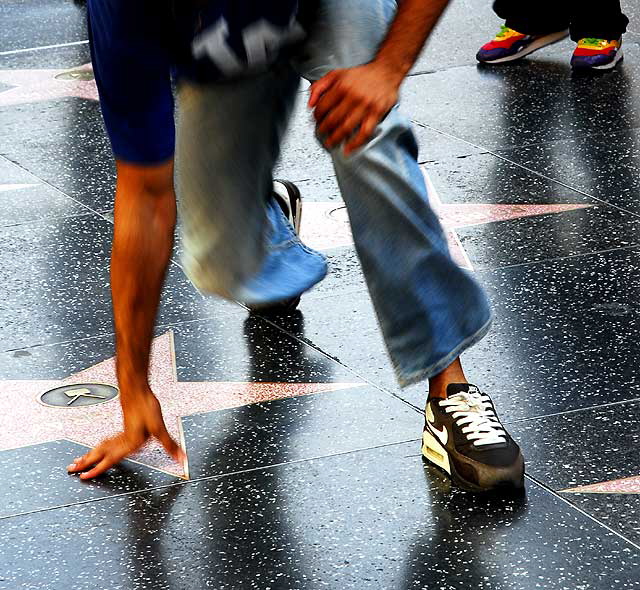 Break dancer, Hollywood Boulevard, Friday, February 12, 2010