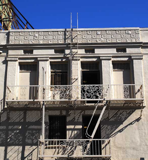 Fire escape, Gilbert Hotel on Wilcox Avenue, Hollywood