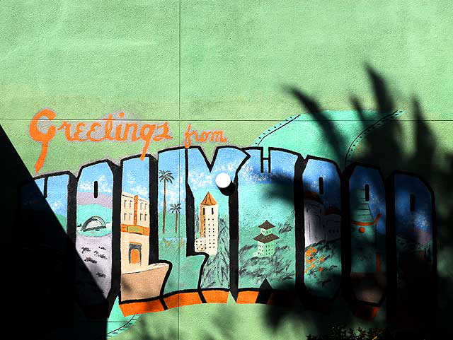 Greetings from Hollywood - mural, elementary school on Selma Avenue, Hollywood