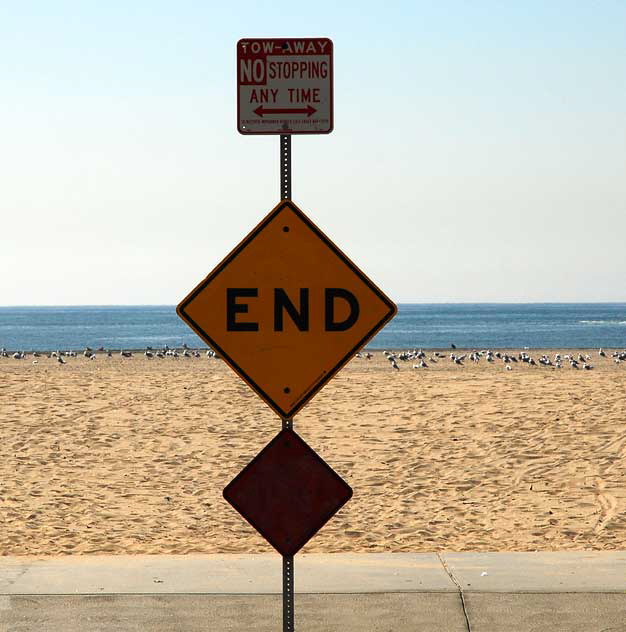 End Sign, Playa Del Rey, Tuesday, February 16, 2010