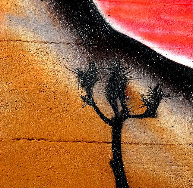 Yucca, mural detail - alley off La Brea at Melrose