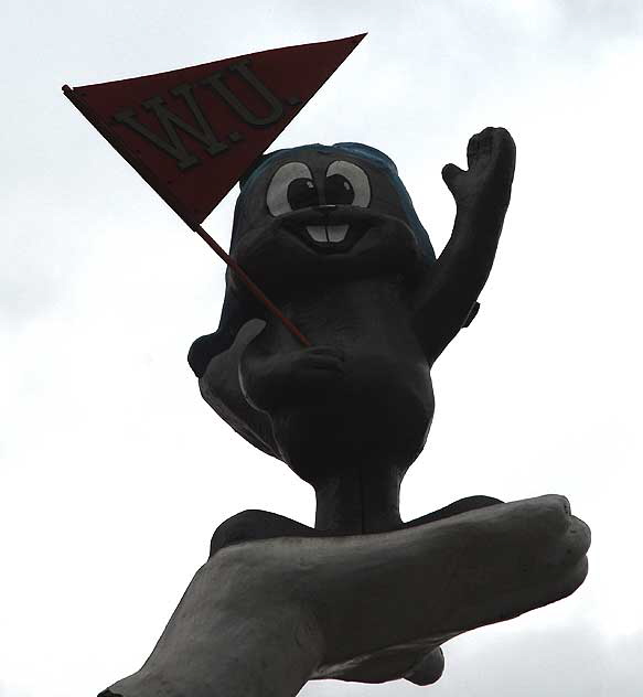 Rocky, fiberglass figure at the former Jay Ward Enterprises on the Sunset Strip