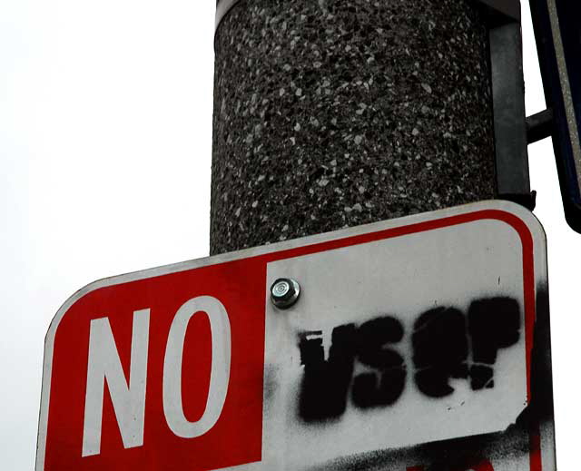No VSOP - No Parking Sign, Selma and Hayworth, Hollywood