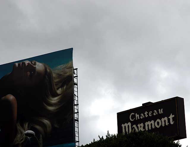 Gucci billboard at the Chateau Marmont, Sunset Boulevard, Hollywood