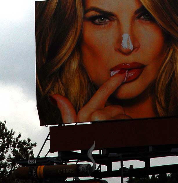 Kirstie Alley billboard, Sunset Boulevard, Hollywood