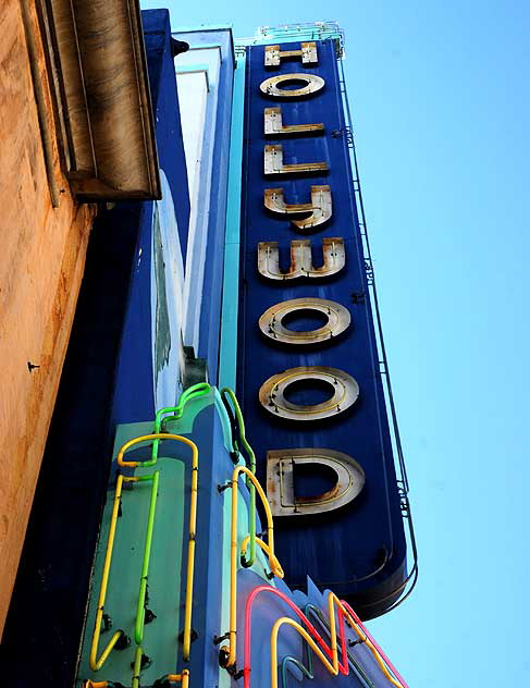 Neon sign at the former Hollywood Theater, Hollywood Boulevard