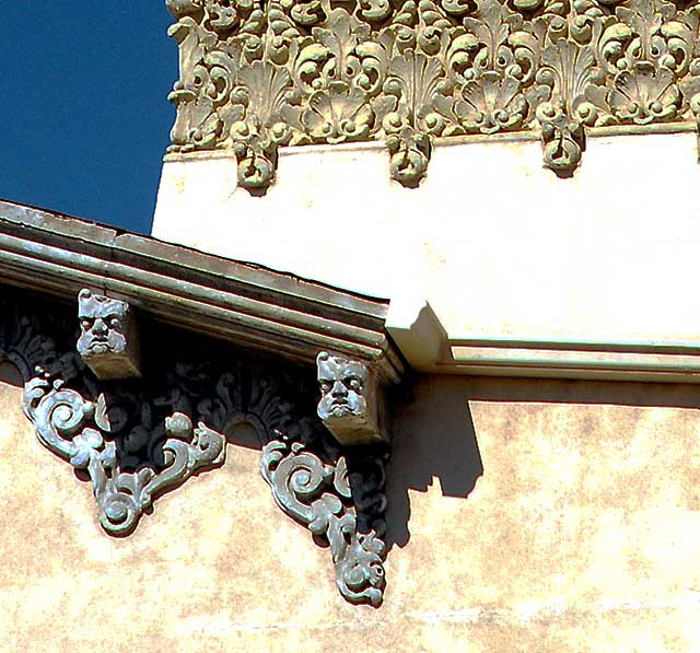 White Spanish Revival details, Hollywood Boulevard