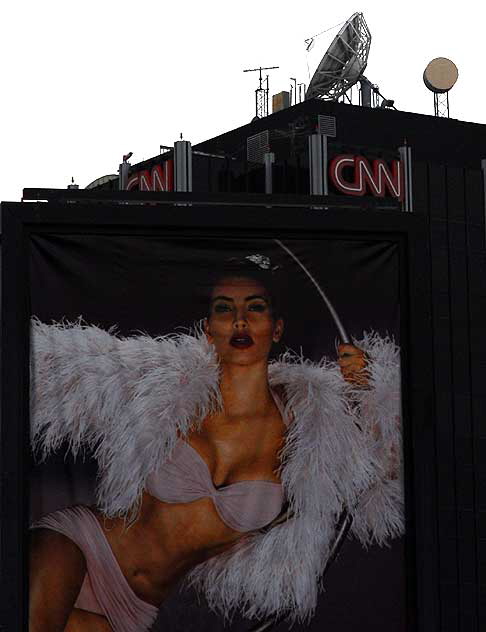 Kim Kardashian meets CNN on Ivar Avenue in Hollywood