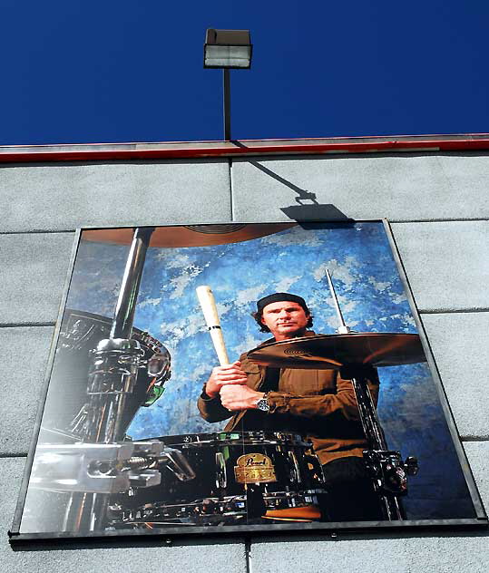 Wall photograph, Guitar Center, 7425 West Sunset Boulevard, Hollywood 