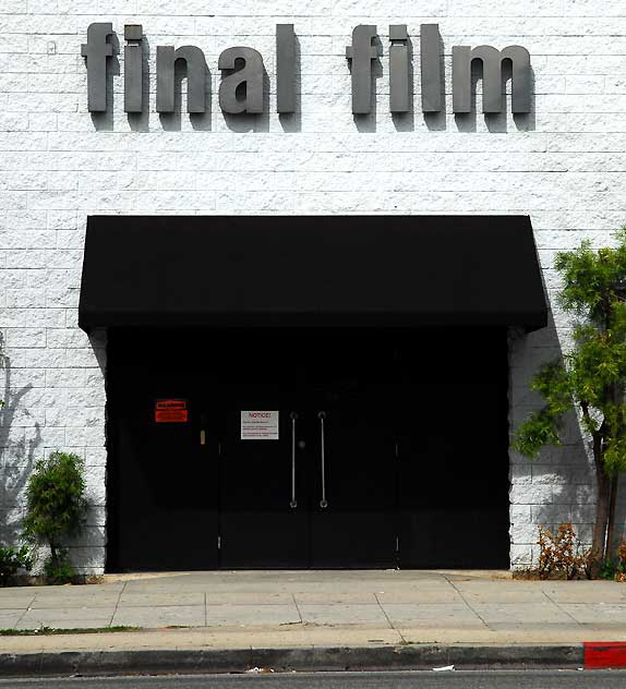 Final Film, postproduction house, Santa Monica Boulevard east of Vine Street, Hollywood