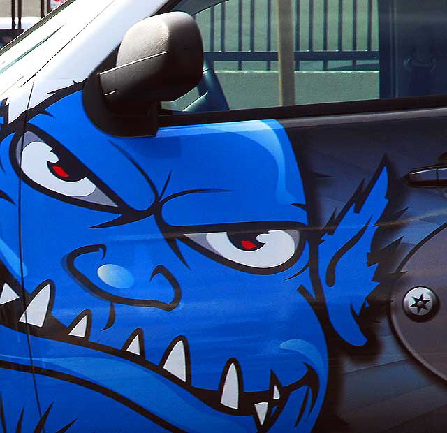 Chevy truck with painted monster, West Hollywood