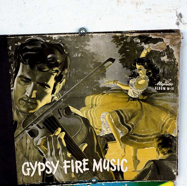 Gypsy Fire, window of Amoeba Music, southeast corner of Sunset and North Cahuenga, Hollywood