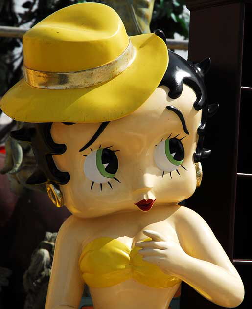 Giant plastic Betty Boop for sale at Nick Metropolis on LA Brea at First, Los Angeles
