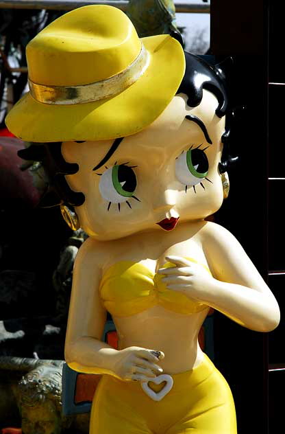 Giant plastic Betty Boop for sale at Nick Metropolis on LA Brea at First, Los Angeles