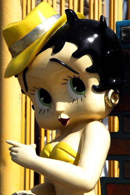 Giant plastic Betty Boop for sale at Nick Metropolis on LA Brea at First, Los Angeles