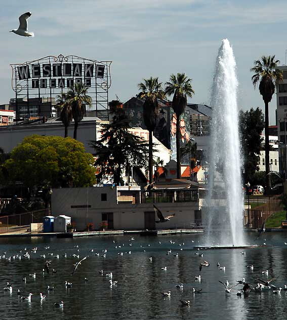 The fountain at MacArthur Park, Los Angeles