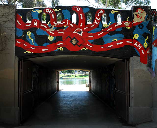 Pedestrian tunnel at MacArthur Park, Los Angeles