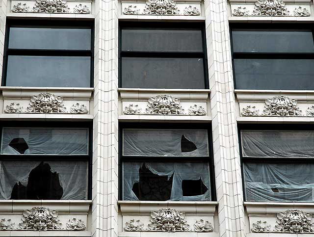 Angel faade, Spring Street Financial District, Los Angeles