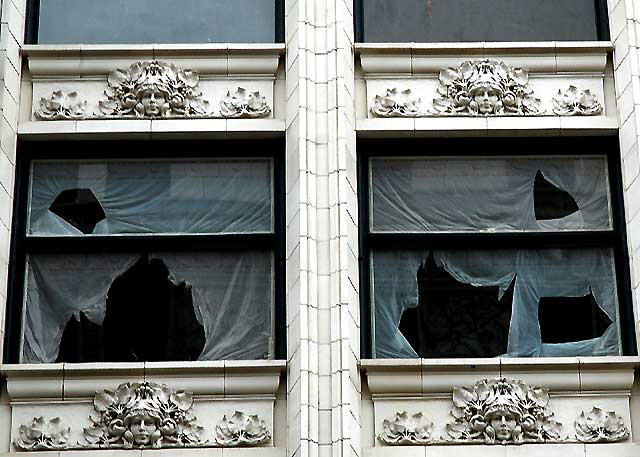 Angel faade, Spring Street Financial District, Los Angeles