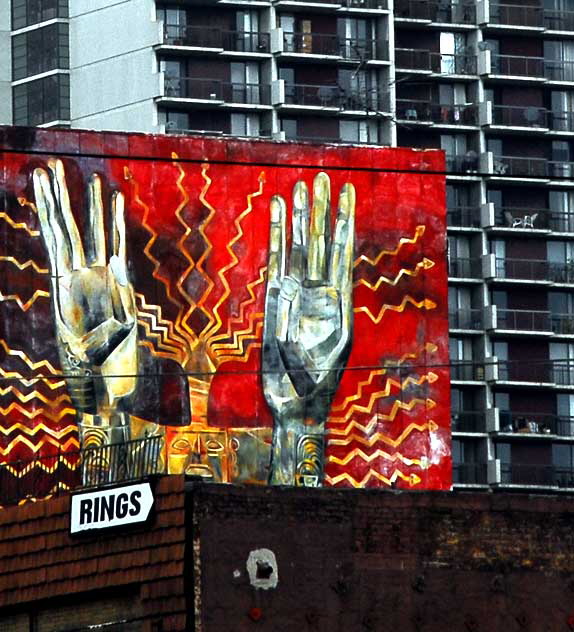 Aztec Hands, downtown Los Angeles 