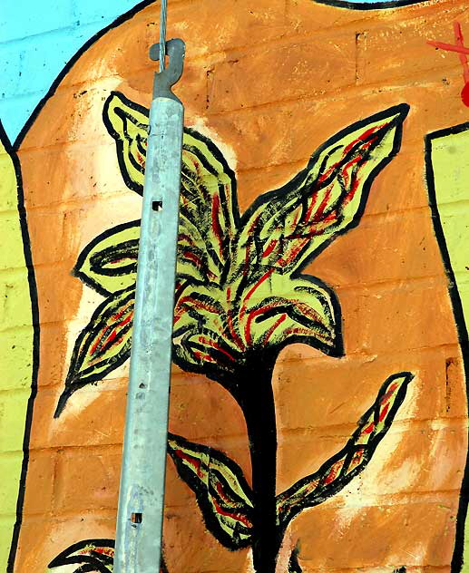 Flower, mural, 4600 block of Santa Monica Boulevard in Silverlake