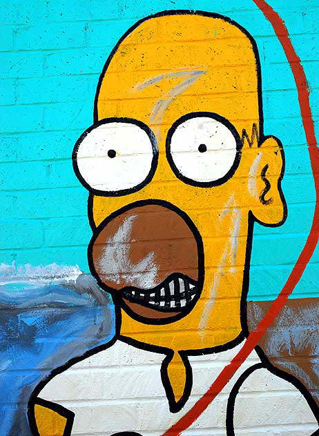 Homer Simpson, mural, 4600 block of Santa Monica Boulevard in Silverlake