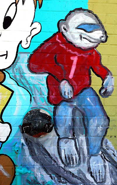 Surfing Ferret, mural, 4600 block of Santa Monica Boulevard in Silverlake