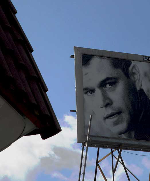 Billboard over Hollywood Boulevard - Matt Damon (The Green Zone)