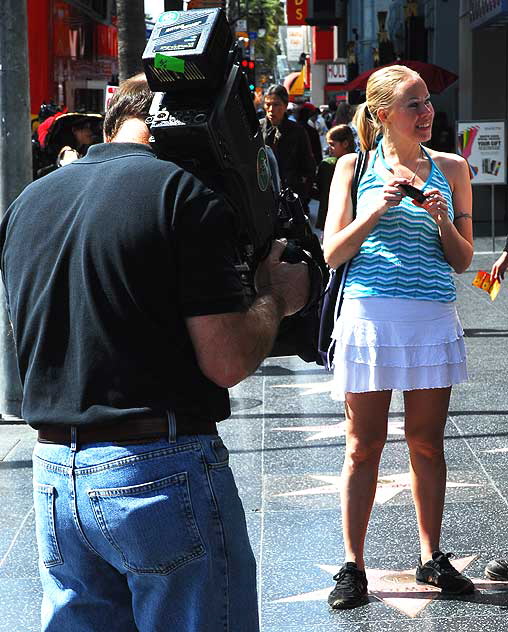 Photo shoot and interview on Hollywood Boulevard, Wednesday, March 10, 2010