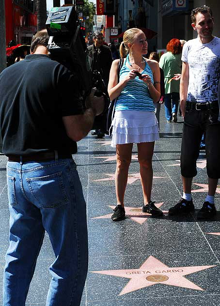 Photo shoot and interview on Hollywood Boulevard, Wednesday, March 10, 2010