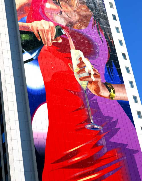 Big Gal - advertisement for a new version of Grand Theft Auto, Wilshire Boulevard and Manhattan Place in Los Angeles