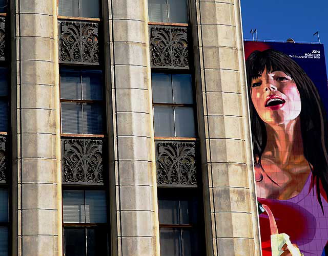 Big Gal - advertisement for a new version of Grand Theft Auto, Wilshire Boulevard and Manhattan Place in Los Angeles