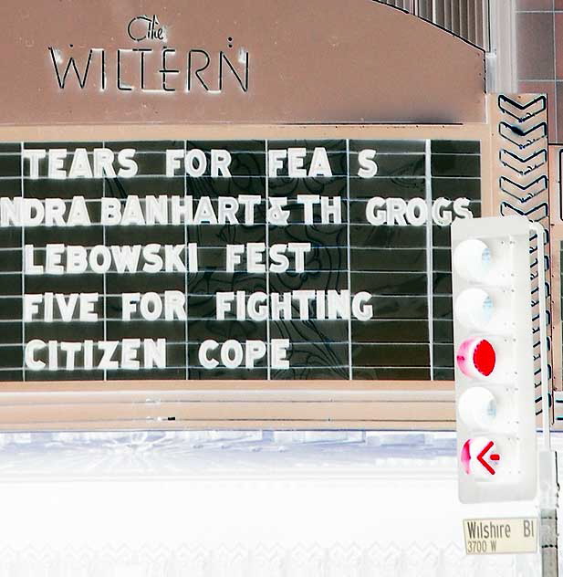 Marquee at the Wiltern Theater on Friday, March 12, 2010, Wilshire Boulevard and Western Avenue, Los Angeles