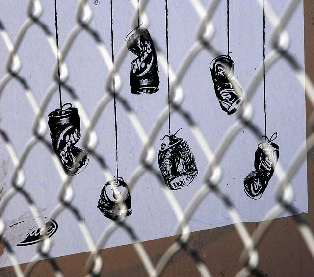 Poster of couple kissing behind chain link fence, Sunset Boulevard and Gordon, Hollywood