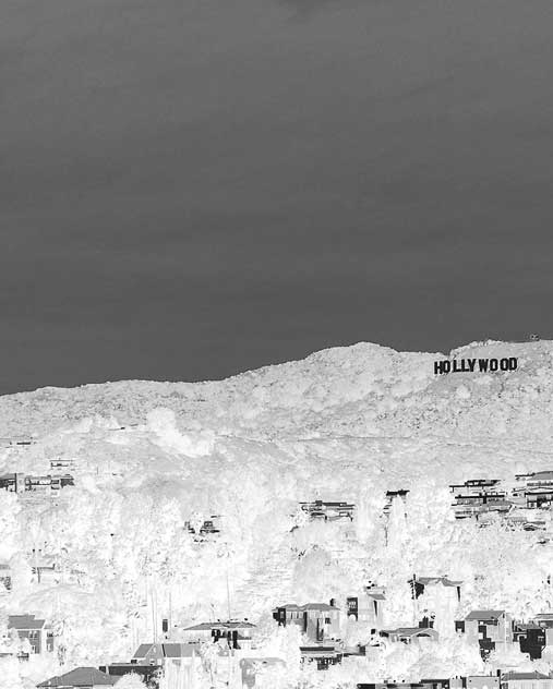 Hollywood Sign, negative print