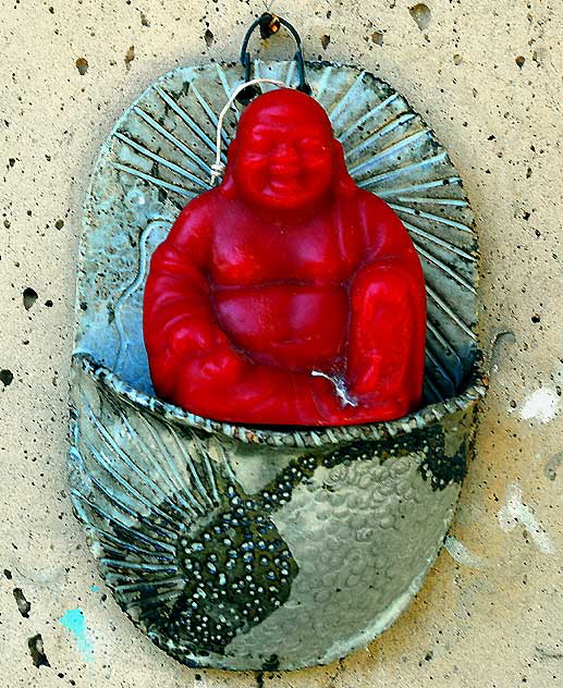 Red Buddha Candle, Barnsdall Art Park, Hollywood Boulevard at Vermont