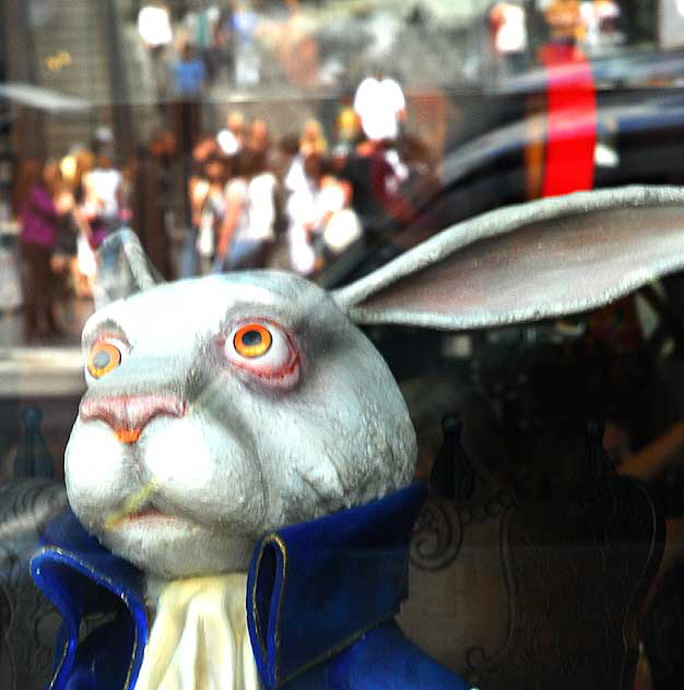 White Rabbit - window of the Disney Store at the El Capitan Theater on Hollywood Boulevard, Thursday, March 18, 2010