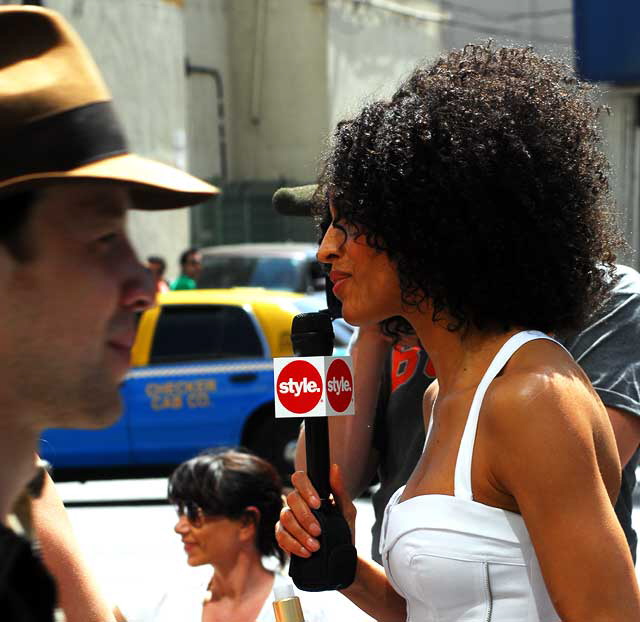 Shooting an infomercial in front of the Kodak Theater on Hollywood Boulevard, Friday, March 19, 2010